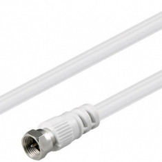 Cablu antena coaxial - F 1.5m M-T Alb, Goobay G11829