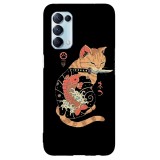 Husa compatibila cu Oppo A72 4G model Yakuza cat, Silicon, TPU, Viceversa, Transparent, Carcasa