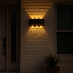 Aplica LED Exterior Ellis, 6W, 6 Surse de lumina, Lumina Calda, Negru