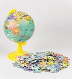 Glob păm&acirc;ntesc My Wild World 15 cm, cu puzzle 100 piese