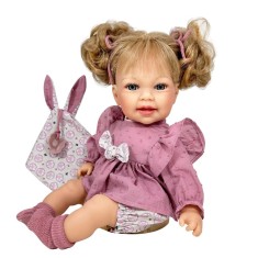 Papusa Nines D&#039;Onil, Little Susi Dou Dou, cu sunete, parul blond, suzeta, miros de vanilie, 40 cm