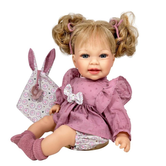 Papusa Nines D&#039;Onil, Little Susi Dou Dou, cu sunete, parul blond, suzeta, miros de vanilie, 40 cm