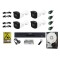 Kit supraveghere 4 camere 8MP+1 camera wi-fi CADOU, DVR 4 canale WizSense 4K-N, detectie faciala, atentionare depasire perimetru, HDD 1TB SafetyGuard