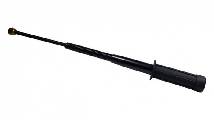 Baston telescopic flexibil cu 3 segmente telescopice si maner cauciucat