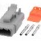 Conector auto, ATM, 3 pini, AMPHENOL - ATM06-3S-KIT01