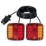 BZRSH Set 2 Lampi Spate LED Magnetice Remorca Platforma 12V Cablu 7.5m 4 Functii IP65