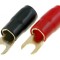 Terminal Furcă Izolat M8 35mm2 Aurit Negru Roșu