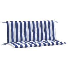 Perne banca gradina, 2 buc., albastru&amp;amp;alb, 120x50x7 cm, textil foto
