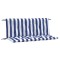 Perne banca gradina, 2 buc., albastru&amp;alb, 120x50x7 cm, textil