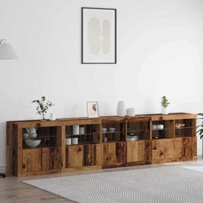 vidaXL Bufet Lemn vechi 283 x 37 x 67 cm Lemn compozit foto