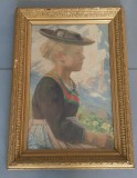 Portret De Copil, Portrete, Pastel, Realism