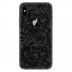 Set Folii Skin Acoperire 360 Compatibile cu Apple iPhone XS Max (2 Buc) - ApcGsm Wraps Shadow Black