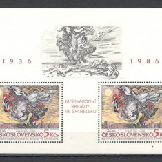 Cehoslovacia.1986 50 ani brigaziile internationale din Spania:Pictura-Bl. XC.577