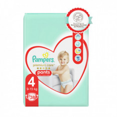 Scutece Pants Premium Care Nr.4 9-15kg, 38 bucati, Pampers