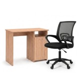 Set de birou Family One 100x50x74 cm cu scaun rotativ Tivo, stejar Sonoma-negru