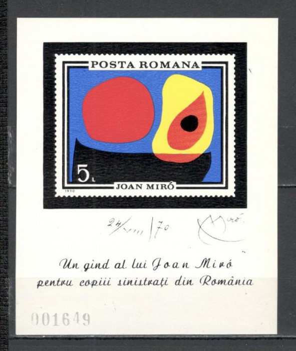 Romania.1970 Pictura-Bl. TR.323