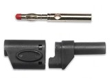 Mufă banană 4mm 40A neagră cupru beriliu
