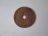 Rară! Indochina Franceză 1 Cent 1937 cu marcaj monetăria Paris,stare foarte bună