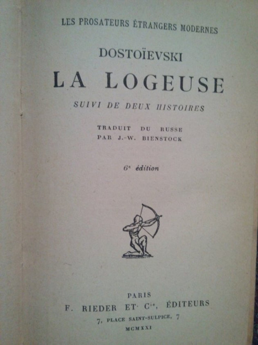 Dostoievski - La logeuse (1920)