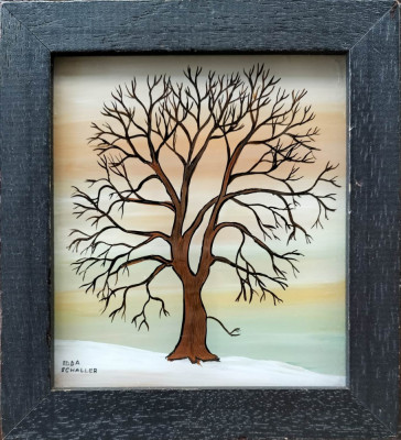 Edda Schaller-Copacul, pictură naivă pe sticlă foto