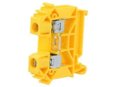 Conector de &amp;Icirc;mbinare Șine Galben 0.5-10mm2 2 Borne TS35 foto