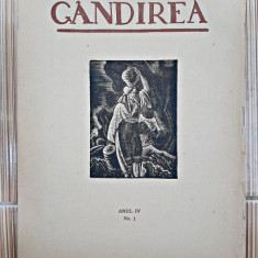 Revista Gandirea, anul IV, nr.1/1924 (Lucian Blaga, Tudor Vianu, Adrian Maniu, Pamfil Seicaru...)