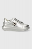 Cumpara ieftin Karl Lagerfeld sneakers din piele KAPRI culoarea argintiu, KL62531M