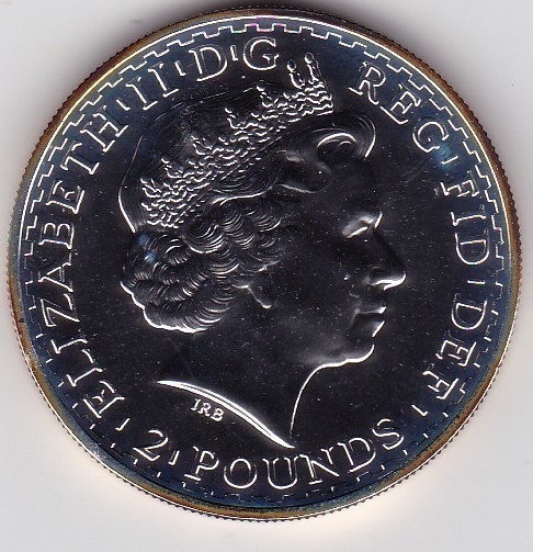 Marea Britanie ANGLIA 2 POUNDS LIRE Elizabeth II 4th portrait 2003 comemorativa