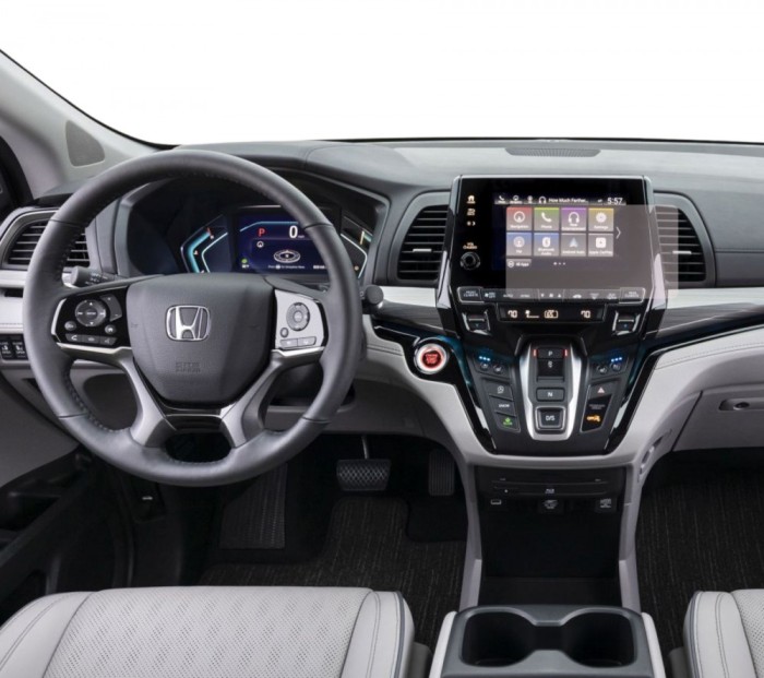 Folie Protectie Navigatie Honda Odyssey 2020-2024, Duragon, protectie Display Navigatie, silicon Transparent, Anti-zgarieturi, kit instalare