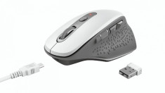 Mouse Trust Ozaa, Rechargeable Wireless, alb foto