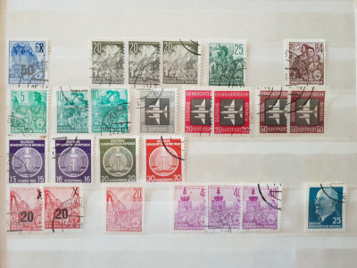 Lot RDG - 25 timbre stampilate deparaiate foto