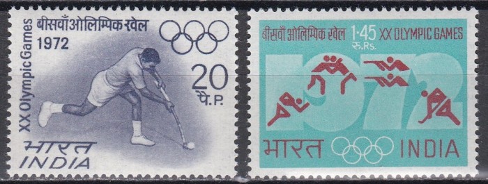 India 1972 - Jocurile Olimpice - Munchen, MNH