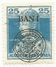 Romania, Emisiunile Cluj, LP 8d/1919, Carol si Zita, BAN_I, eroare, MNH foto