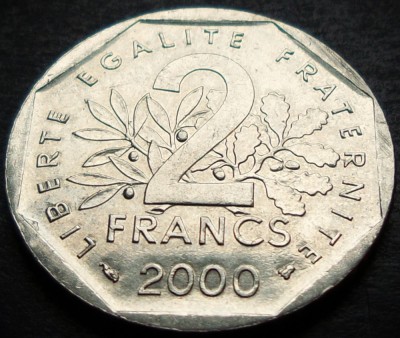 Moneda 2 FRANCI - FRANTA, anul 2000 * cod 4291 foto