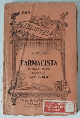 T- A. Cehov - Farmacista, Biblioteca pentru toti, anii 20 foto