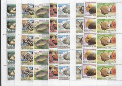 Zaire 1980 Fishes x 5 Mi.664-71 MNH DC.011 foto