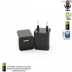 Incarcator spion GSM USB cu GPS foto