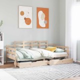 VidaXL Pat de zi cu sertare, 80x200 cm, lemn masiv pin 3302122