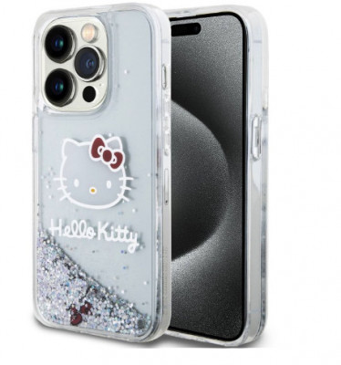 Husa Hello Kitty Liquid Glitter Logo Case for iPhone 12/12 Pro HKHCP12MLIKHET foto