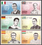 SHARJAH 1968 SPORT FOTBALISTI ( serie dantelata ) MNH