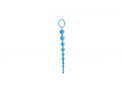 Bile Anale Super 10 Beads, Albastru, 27 cm foto