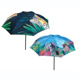 Umbrela de plaja pliabila, Azay Interiors,200cm, design tigru zebra