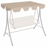 Cumpara ieftin Copertină de rezervă leagăn grădină, bej, 150/130x105/70 cm