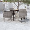 VidaXL Set de servit masa pentru grădină, 5 piese, gri și negru