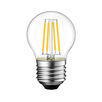Lampa LED G45 Bec 4W 3000K E27 Transparent foto