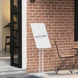 vidaXL Panouri pentru T&acirc;rguri 2 pcs Alb 26,5 x 26,5 x 127 cm Oțel 3407638