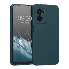 Husa kwmobile pentru Realme Narzo 50 5G, Silicon, Albastru, 59618.57 foto