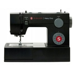 Masina de cusut Singer Heavy Duty, 32 Programe de cusut, Butoniera complet automata, 90W, Cadru complet metalic, Negru