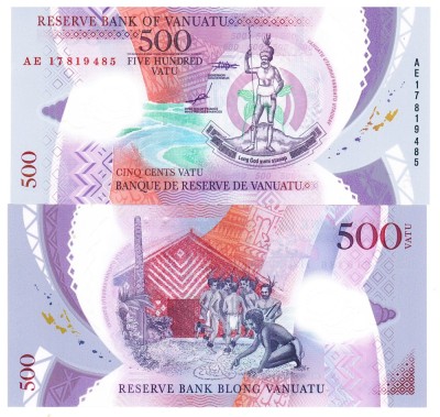 Vanuatu 500 Vatu 2017 P-18b Polimer UNC foto