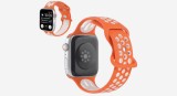 Curea Ceas SmartWatch pentru Apple Watch, bratara 22 mm, Silicon, sport, eleganta, rezistenta la indoituri, Comfy to Wear, Portocaliu